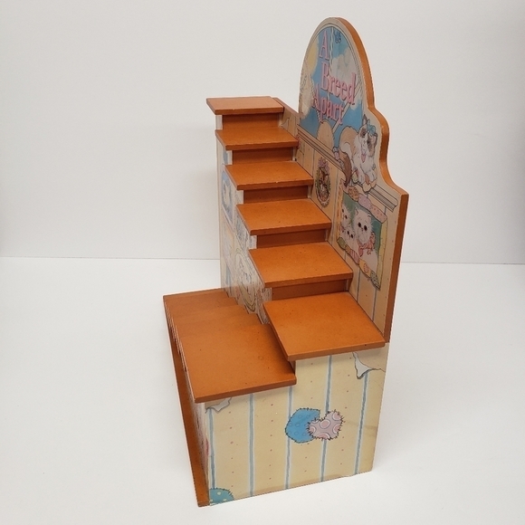 Enesco Calico Kittens Cat Display Stairs Vintage 1997 Flaws - Picture 3 of 11